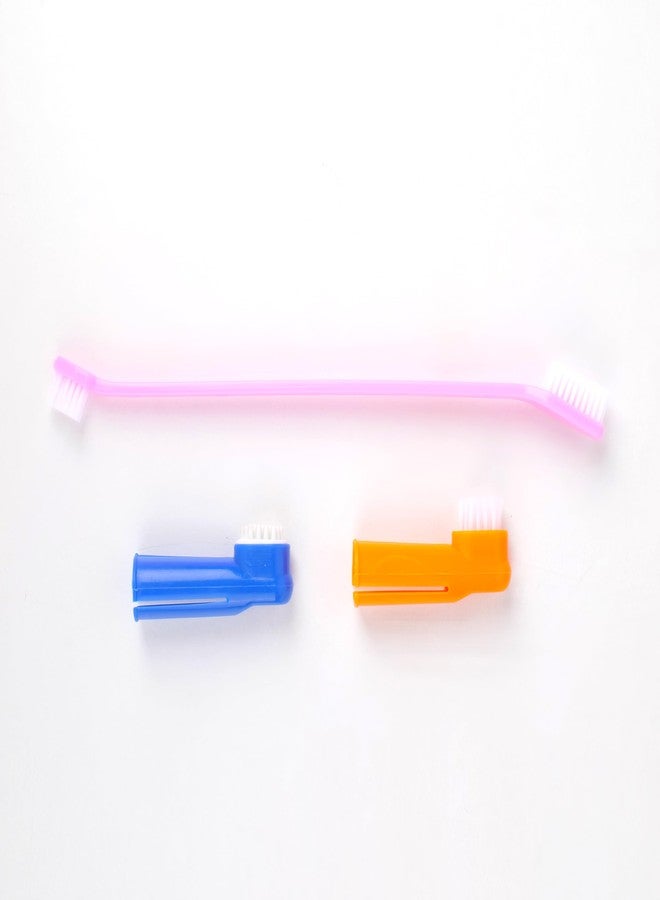 REGIIS Pet Grooming Kit with Metal Flea Comb, Dog Brush Set, Blue, Yellow, Orange, Pink, Multi-Purpose Deshedding Tools for Dogs(PACK OF 3) - Image 4